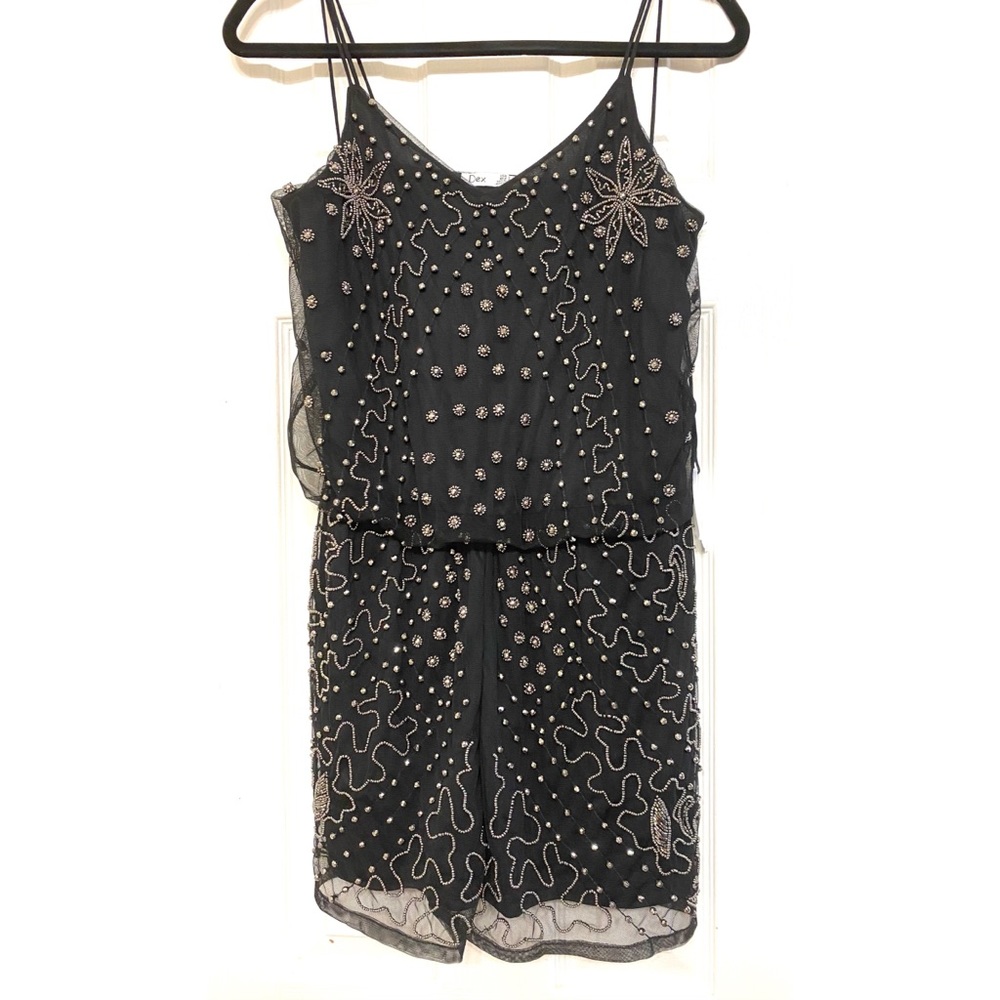 NWT Black Romper with beautiful embellishments